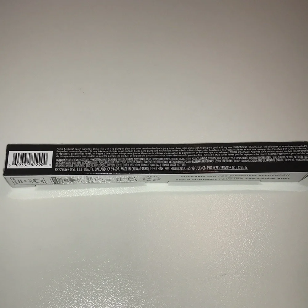 ELF Pout Clout Lip Plumping Pen - In The Clear - 0.07oz NEW